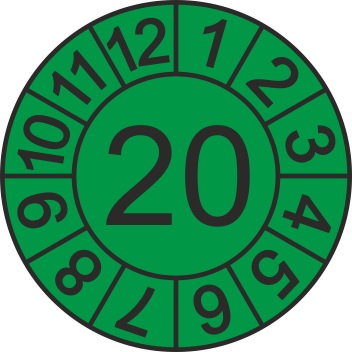 Jahreszahl-Etiketten (1000 Stk.), Jahr 2020