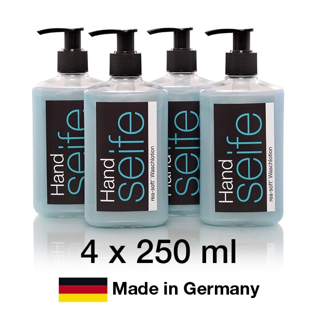 Handseife (250ml) – 4er Pack – Made in Germany