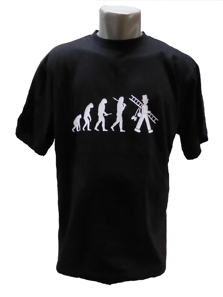 T-Shirt, Evolution des Schornsteinfegers, kurzarm Gr.XXX L