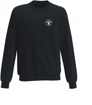 Sweatshirt, Langarm, mit Emblem, Gr. S