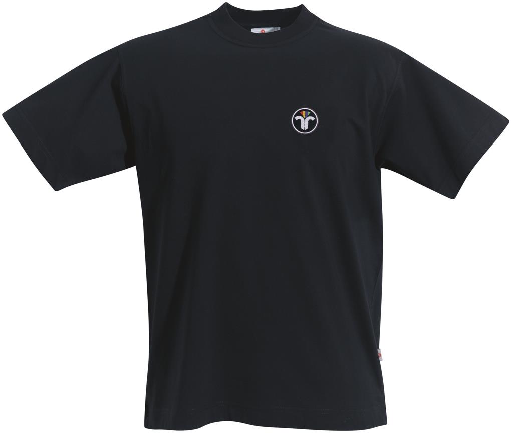 T-Shirt mit Aufgesticktem ZIV Emblem, schwarz