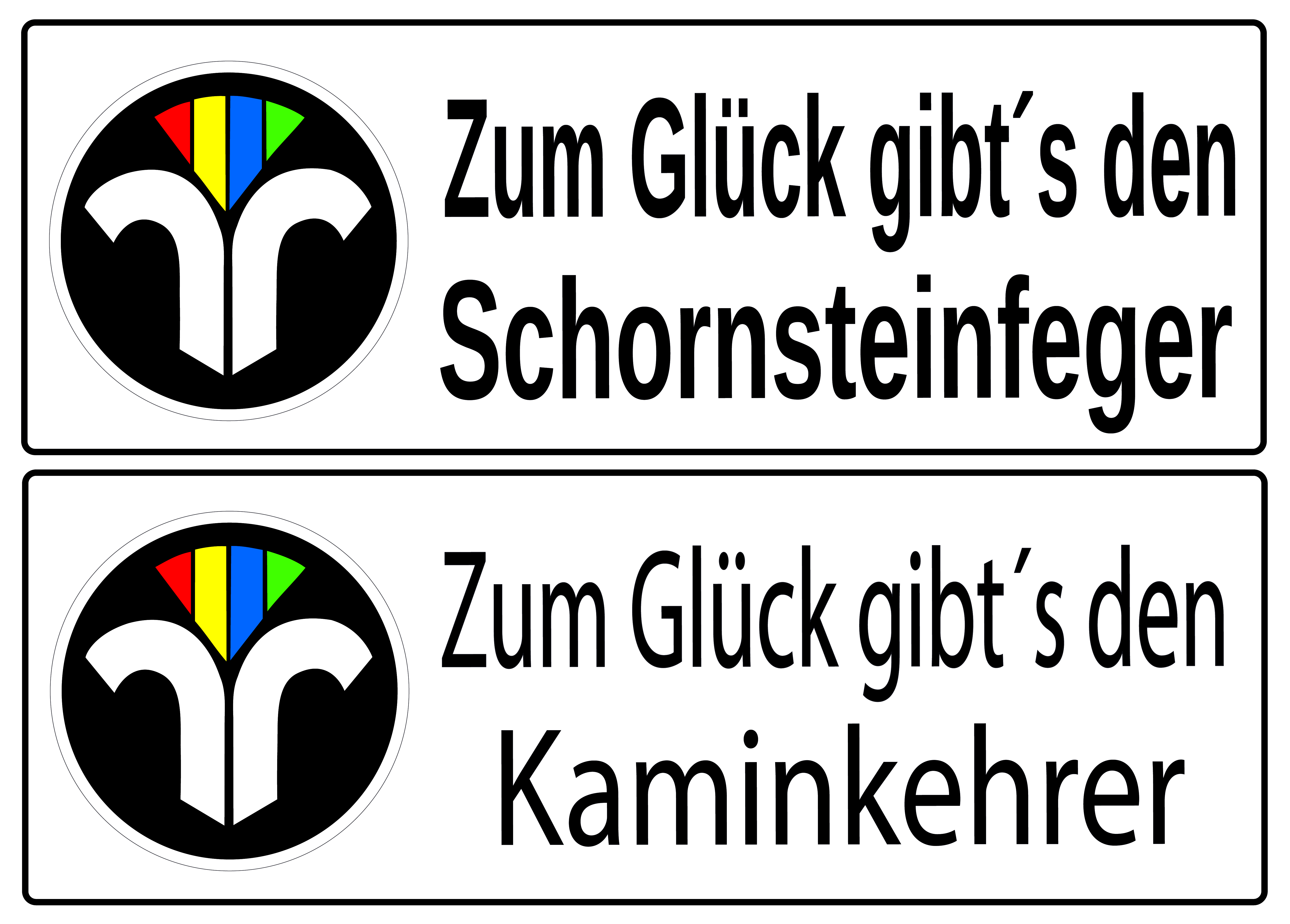 Auto-Magnetschild " Schornsteinfeger"