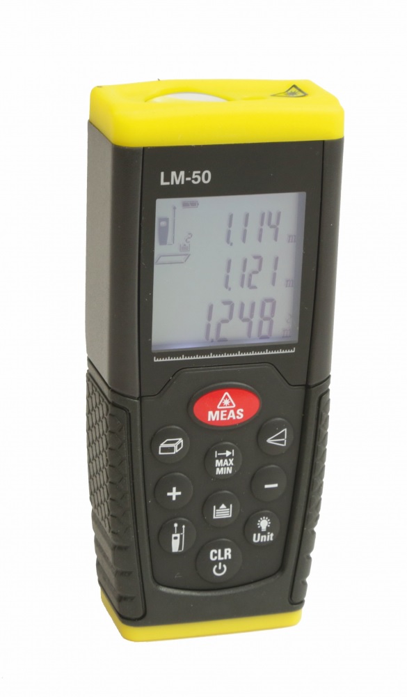 Laser-Entfernungsmesser mit Winkelfunktion für indirekte Messung