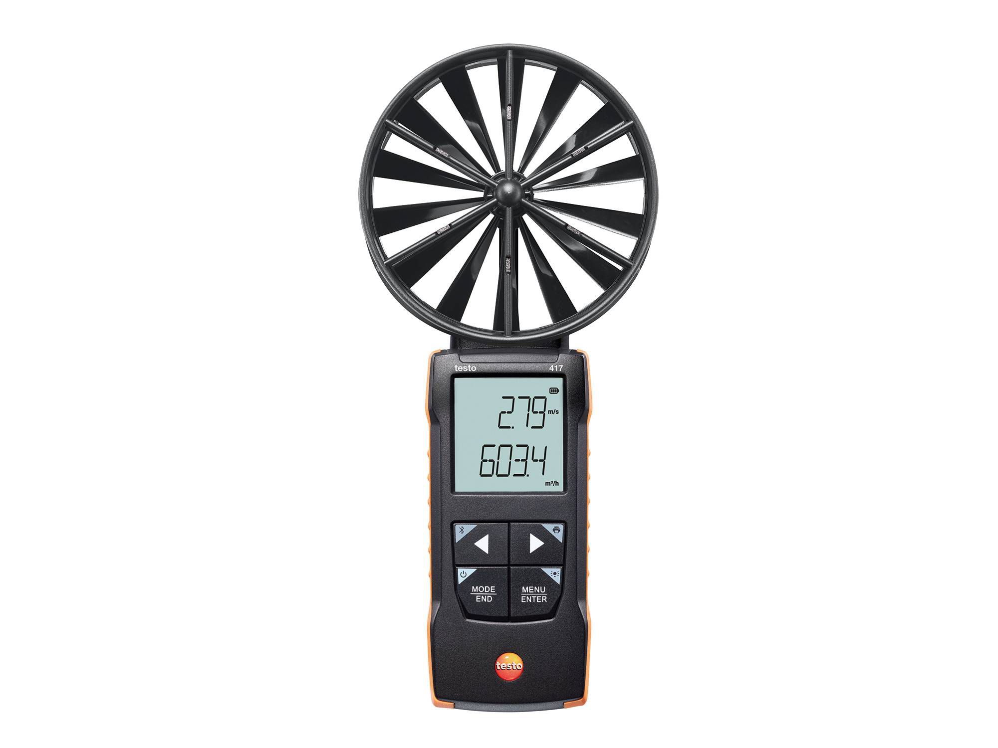 testo 417 - Digitales 100 mm-Flügelrad-Anemometer mit App-Anbindung