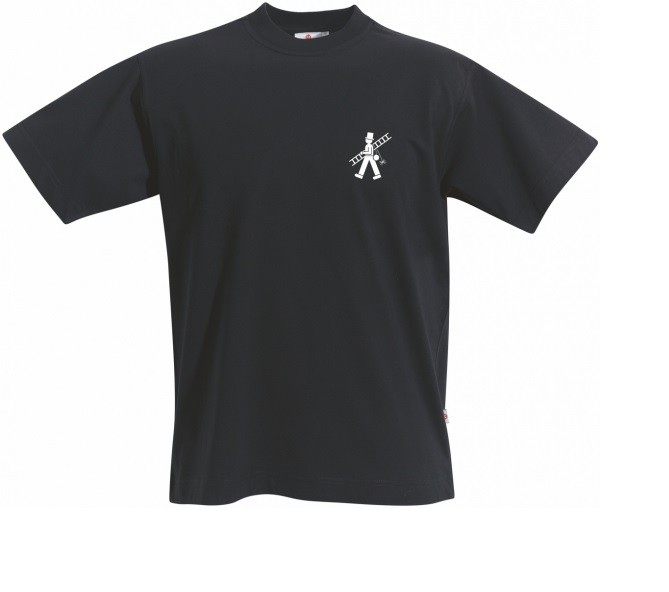 T-Shirt mit Schornsteinfeger, schwarz